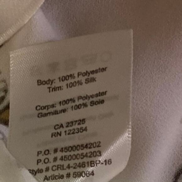 Aritzia Wilfred White Silk Floral Print Sleeveless Racerback Blouse Tank Top S - Picture 5 of 5